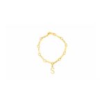 Pulsera crisantemo + mini inicial