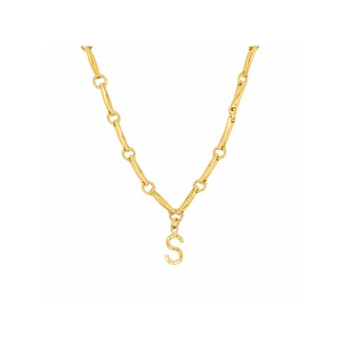 Collar Crisantemo + mini inicial