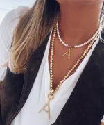 Collar Perlas Inicial 2.5 cms - Imagen 2