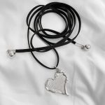 Collar Silver Black LoveLove