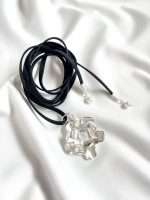 Colgante Silver Rosa + Gamuza (Elige tu color favorito)