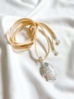 Colgante Silver Coralia + Gamuza (Elige tu color favorito)