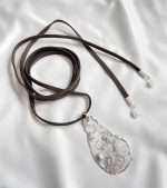 Colgante Silver Santos + Gamuza (Elige tu color favorito)