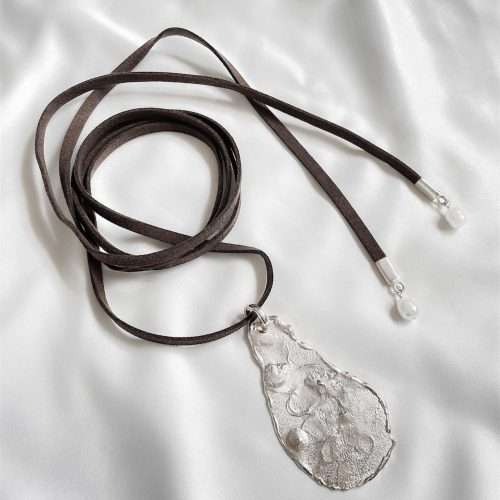 Colgante Silver Santos + Gamuza (Elige tu color favorito)