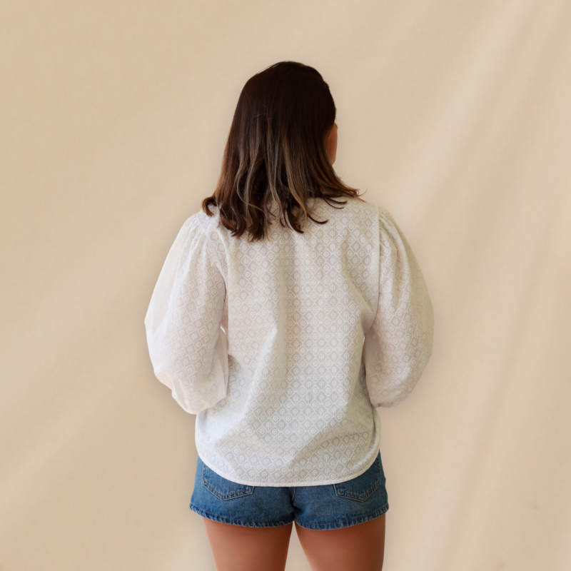 Blusa White Ribbon - Imagen 2