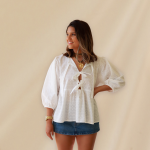 Blusa White Ribbon