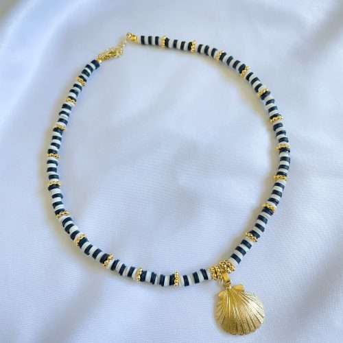 Collar Black White Shell