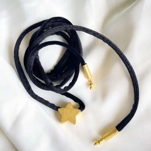 Collar Black Velvet Star