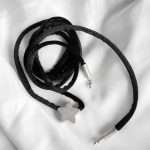 Collar Black Silver Velvet Star