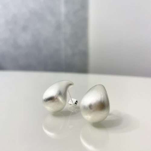 Aros Silver Drop Rayado